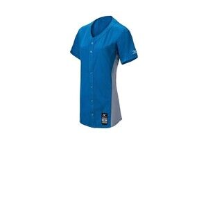 NWT Mizuno Women's Pro Blue Short Sleeve Full-Button Game Jersey Medium